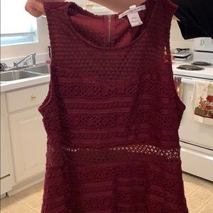 Burgundy dress